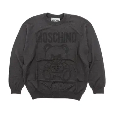 모스키노 최고급 라인 입체 테디베어 로고 니트 스웨터 이탈리아제