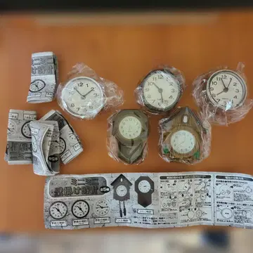 미니미니 벽걸이 시계 전 5종 세트 컴플리트 캡슐 토이 가챠가챠