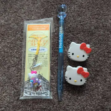 산리오 헬로키티 스트랩과 볼펜 마그넷 세트