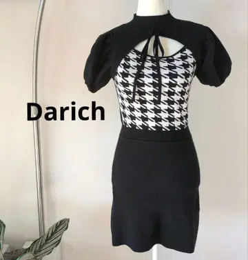 [가을/겨울] 다리치 도킹 니트 원피스 모노톤 파티 무난