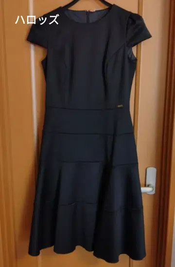 해롯 3Harrods 반팔 플레어 롱 원피스 블랙 11호