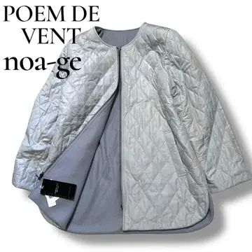 노카라 퀼팅 울 코트 리버서블 미사용 택 포함