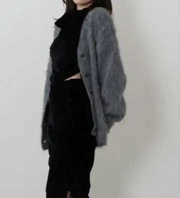 SENEE 샤기 니트 가디건