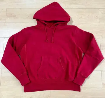 Champion 리버스 위브 후드티 빨간색 택