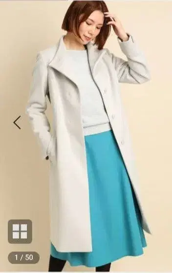 새상품 쿠드샹스 COUPCHANCE 스탠드 윙 울 코트 36 사이즈