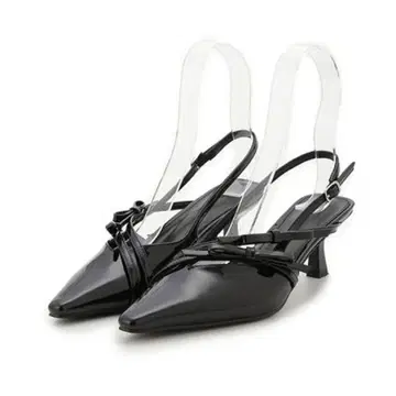 슬링백 리본 펌프스 뮬 24.5