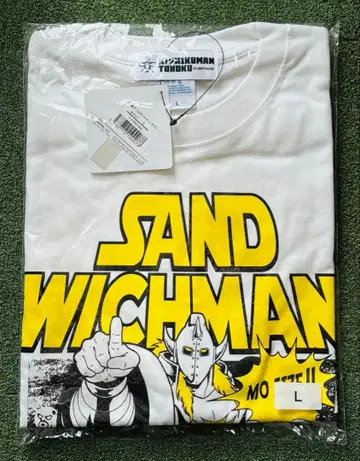 샌드위치맨 근육맨 콜라보 T셔츠 새상품 화이트 L 사이즈