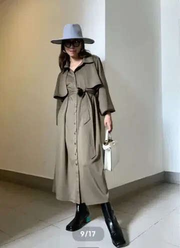 B.MARIA 분또 트렌치코트 원피스 오바 마리아