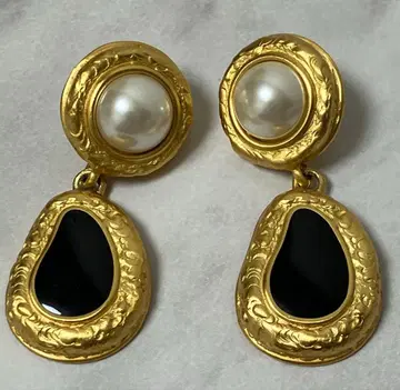 AK 언클라인 귀걸이 모조 진주 교수형 타입 골드색