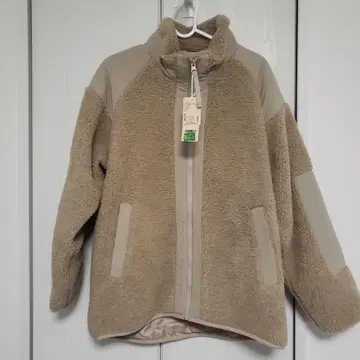 베이지 플리스 자켓 사이즈 F