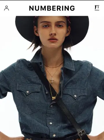 Numbering 골드톤 목걸이