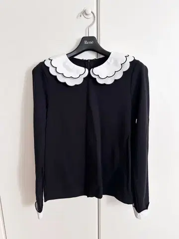 Fit more 자수 더블 칼라 레이어드 롱 슬리브 상의