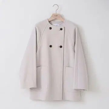 SLOBE IENA 더블 버튼 노카라 숏코트 38 클리닝 완료