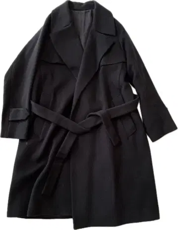 le glazik 다크 네이비 울 롱 코트