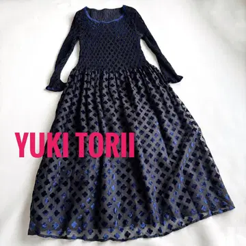 YUKI TORII 유키토리이 원피스 플리츠 플로키 시어 새상품급