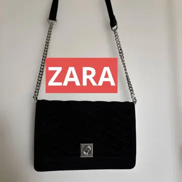 미사용품 ZARA 천연 가죽 스웨이드 숄더백