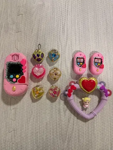 HUG! 프리큐어 변신 터치폰 프리하트 미라이크리스탈 6개