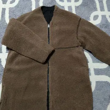 LEPSIM 마마 코트 브라운 플리스 자켓