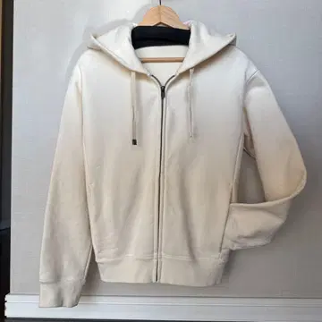 theory luxe 아이보리 풀 집업 후드티 038