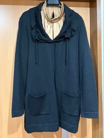 레리안 프릴 옷깃 롱 가디건 니트 11