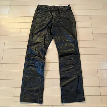 11.29 미쉘클랑옴므 가죽 팬츠 브라운 48