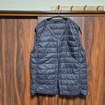 남성용 다운 퀼팅 베스트 그레이 L