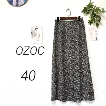 9917-1 오조크 OZOC 꽃무늬 롱 스커트 사이즈 40