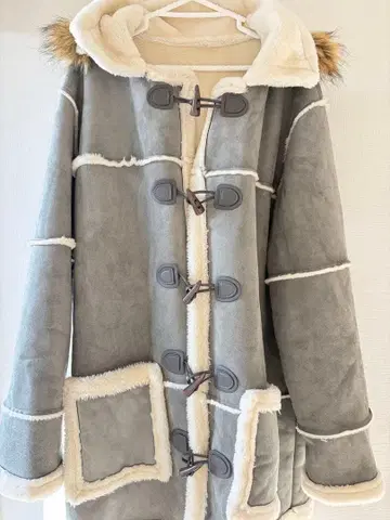 페이크 무스탕 코트 자켓