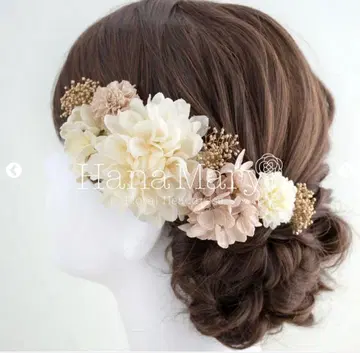 결혼식 성인식 머리 장식 하나마리