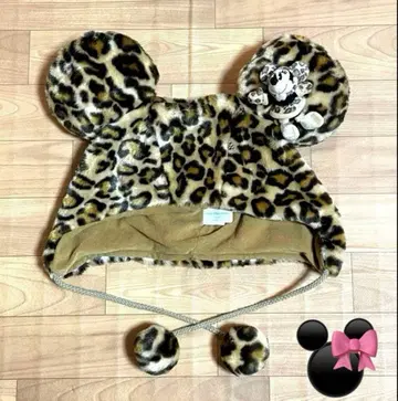 디즈니 리조트 팬캡 미니 마우스 레오파드 무늬