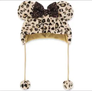 디즈니 팬캡 레오파드 무늬 브라운