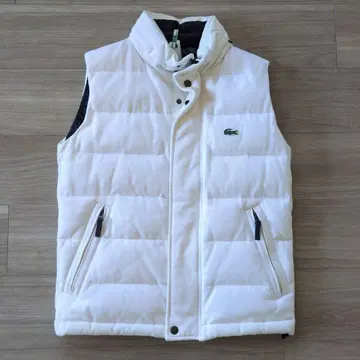 LACOSTE 화이트 다운 베스트 US-XS