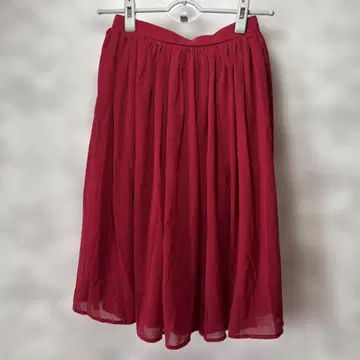 [그레일] 여성용 미니 스커트 플레어 스커트 레드 M