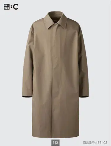 유니클로C 2025SS 블록테크 스텐칼라 코트 베이지 M