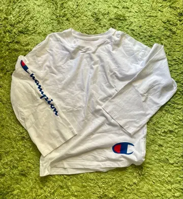 Champion 화이트 긴팔 티셔츠 여성용 L