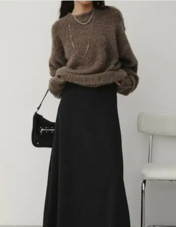 aunt maries 스커트 울 라이크 기모 내로우 스커트 M 사이즈