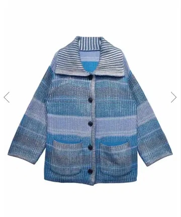 아메리 GLITTER PRINT KNIT CARDIGAN 블루