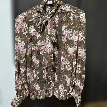 LIZ LISA 꽃무늬 리본 포함 블라우스