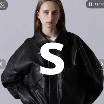 CLEL 빈티지 디자인 인조 가죽 블루종 S 블랙