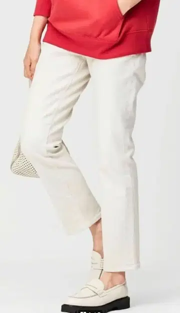 23구 L 데님 보이핏 팬츠 아이보리 계열 46 빅 사이즈