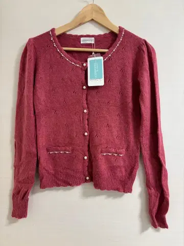 미사용 새상품 LODISPOTTO 핑크 가디건 긴팔