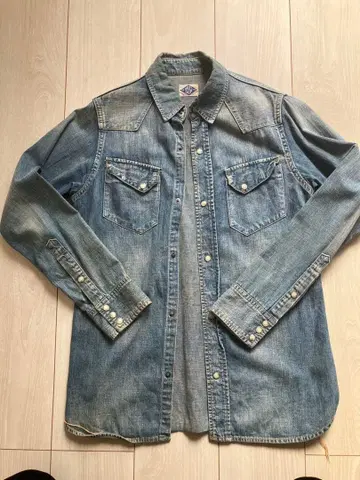 NAKED SUN 데님 셔츠 라이트 블루