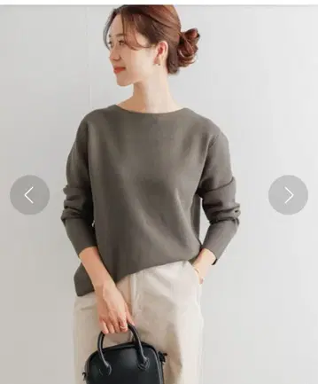 [택 포함 새상품] DOORS 밀라노 리브 보트넥 풀오버