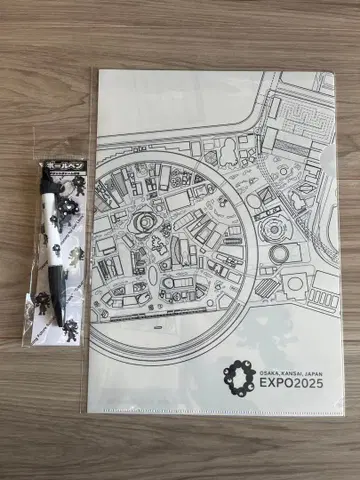 블랙 미야쿠미야쿠 볼펜 클리어 파일 2종 세트 박람회