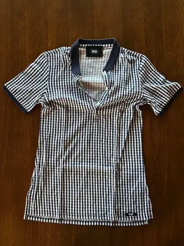 D&G 체크 무늬 피케 셔츠 38 사이즈