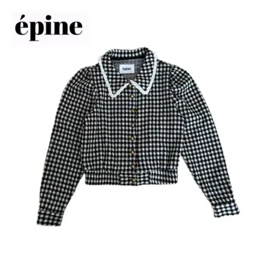 epine 레이스 체크 자켓 에피누 아우터