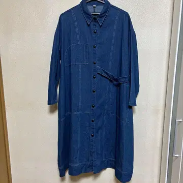 데님 버튼업 원피스