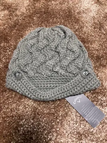Callaway 그레이 니트 모자 프리 사이즈