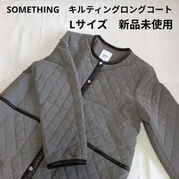 SOMETHING 퀼팅 롱 코트 L 사이즈 미사용 새상품