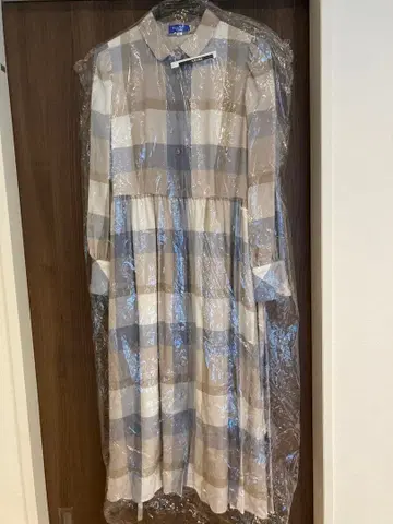 BLUE LABEL 체크 무늬 셔츠 원피스 38